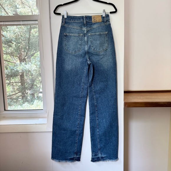 NWT Free People Relaxed Straight Slouch Jeans Denim Dark Wash Blue 26 - Picture 6 of 15
